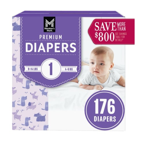 Member's Mark Premium Baby Diapers, Size 3 - Sam's Club