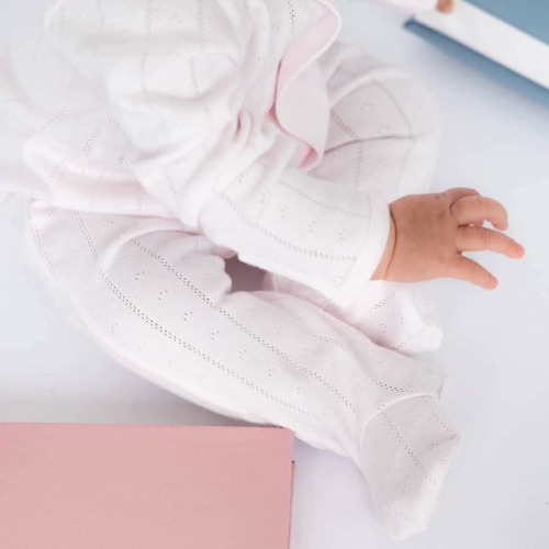 love lines pink organic cotton pointelle magnetic parent favorite foot – Magnetic Me