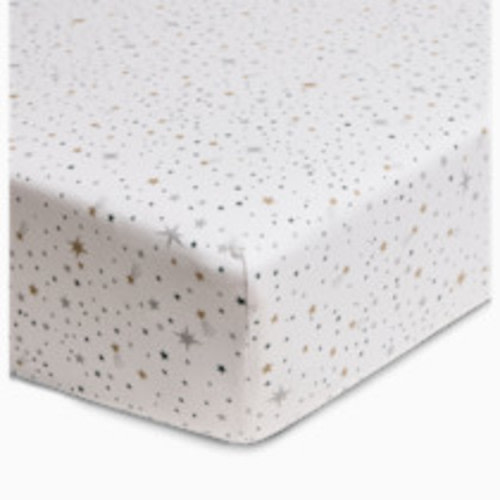 Small Story Organic Cotton Jersey Crib Sheet - Starfall