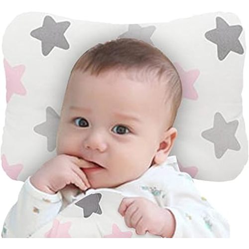 Soft Hypoallergenic Baby Head & Neck Support Organic Cotton Cover Machine Washable (Babystar Pink)