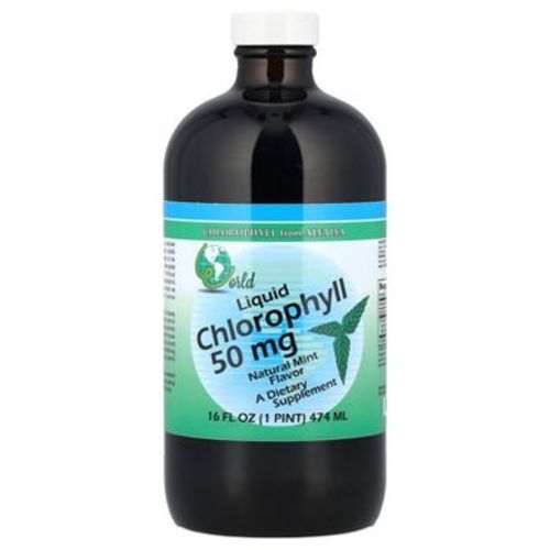 World Organic Liquid Chlorophyll, Natural Mint, 16 fl oz (474 ml)