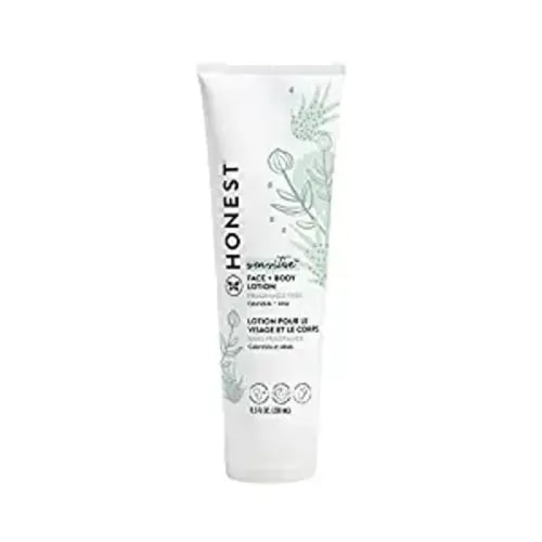 The Honest Company Hydrating Face + Body Lotion | Fast Absorbing, Naturally Derived, Hypoallergenic | Fragrance Free Sensitive, 8.5 fl oz