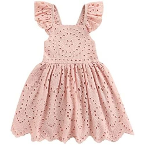 Toddler Baby Girl Dress Boho Linen Lace Baby Dress Sundress Girls Summer Clothes Outifits
