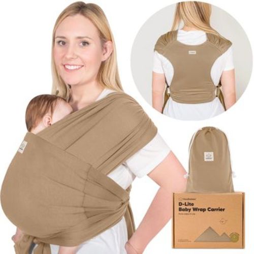 Keababies D-lite Baby Wrap Carrier, Adjustable Baby Carrier, Baby Sling, Newborn, Infant, Toddler 7-44lbs (warm Hearth)