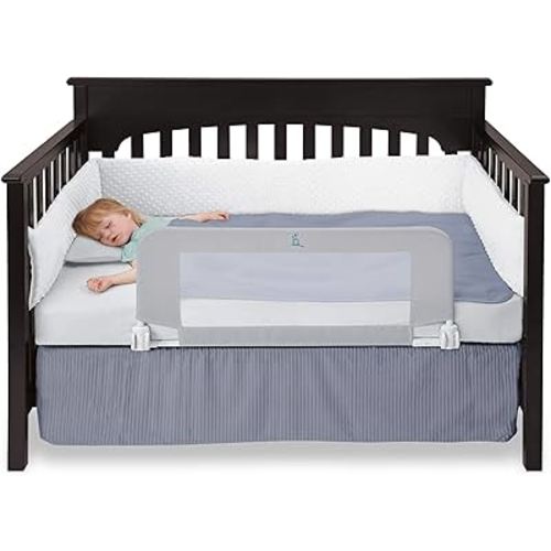hiccapop Convertible Crib Bed Rail for Toddlers, Crib Rail Guard with Reinforced Anchor Safety