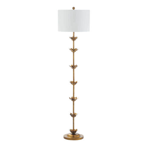Landen Antique Gold Leaf Floor Lamp - World Market