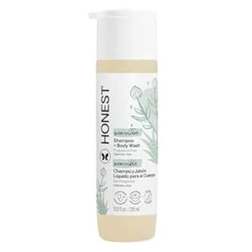 The Honest Company 2-in-1 Baby Shampoo & Body Wash, Fragrance-Free, Tear-Free, Hypoallergenic, Naturally Derived, Sensitive Skin, 10 fl oz