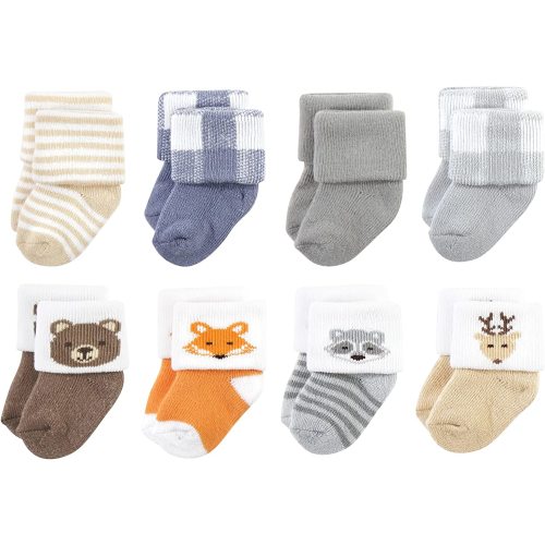 Hudson Baby Baby Girls' Cotton Rich Newborn and Terry Socks