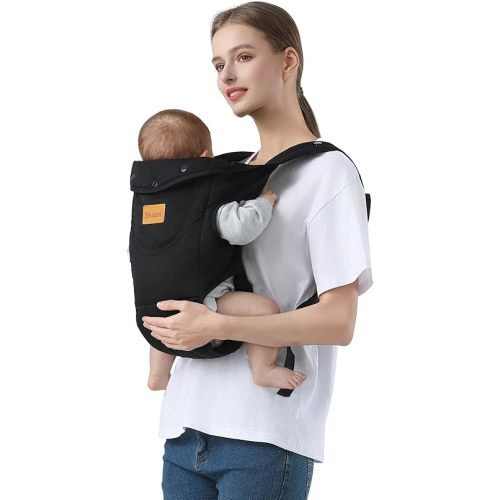 Baby Carrier Newborn to Toddler(7-30lbs), Toddler Carrier Baby Holder Carrier with Adjustable Shoulder Strap, Chest Carriers, Black