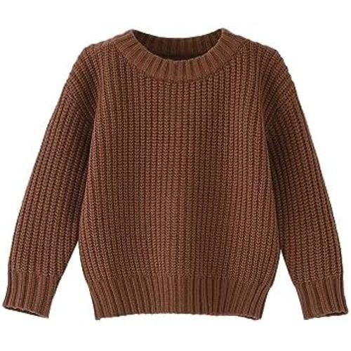 Toddler Baby Boys Girls Knitted Sweater Warm Soild Pullover Top Autumn Winter Outfits