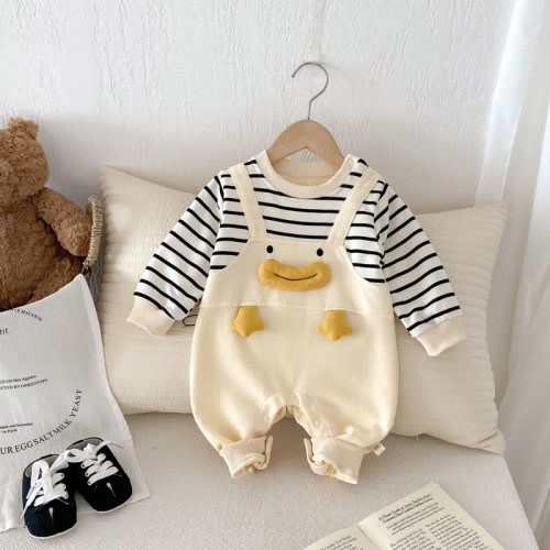 Baby Striped Duck Lovely Apricot Romper 3-6 month