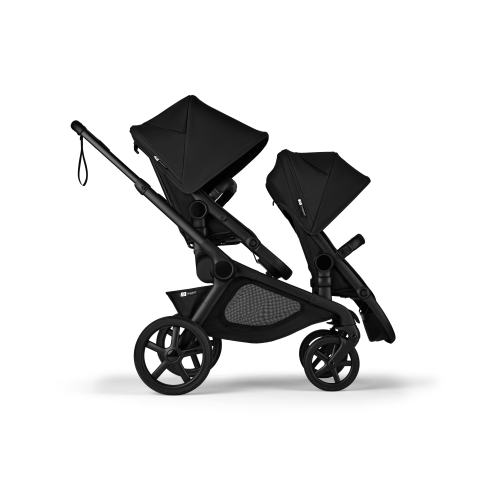 Bugaboo Kangaroo bassinet and seat stroller black base, desert taupe fabrics, desert taupe sun canopy