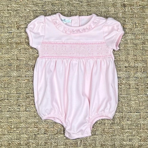 Magnolia Baby Pink & Blue Smocked Bubble, Pink