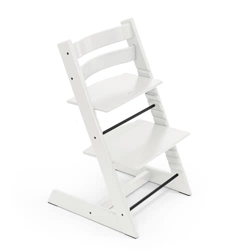 Tripp Trapp Chair from Stokke, White - Adjustable, Convertible Chair for Toddlers, Children & Adults - Convenient, Comfortable & Ergonomic - Classic Design