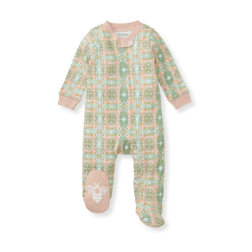 Floral Tile Organic Baby Girl Sleeper
