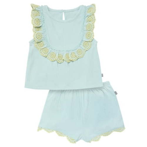 Modern Moments Toddler Girl Eyelet Ruffle Short Set, 2-Piece, Sizes 12M-5T