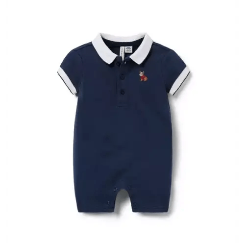 Baby French Bulldog Polo Romper