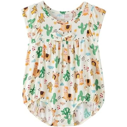 Baby Girls Sleeveless Bodysuits Toddler Ruffled Bodysuit Viscose from Bamboo Cute Infant Girl Outfit Clothes 0M-2T