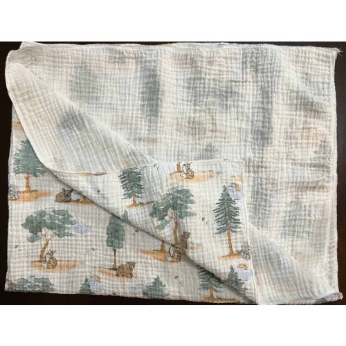 Woodland Forest 3 piece set including Burp Cloths and Swaddle Blanket