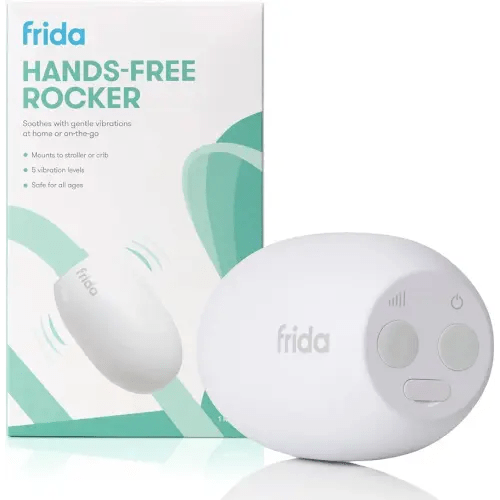 Frida Baby Hands-Free Stroller Rocker Device with 5 Vibration Levels, Universal Stroller Accessories, Rechargeable Portable Rocker for Cribs & Strollers, Water-Resistant Baby Soother