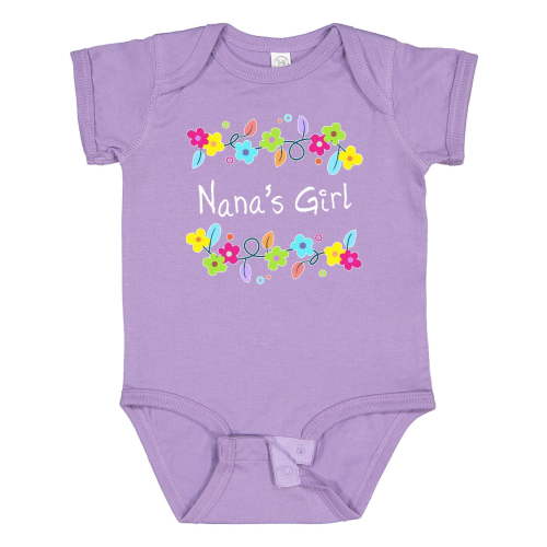 Inktastic Nanas Girl- Bright Flowers Girls Baby Bodysuit