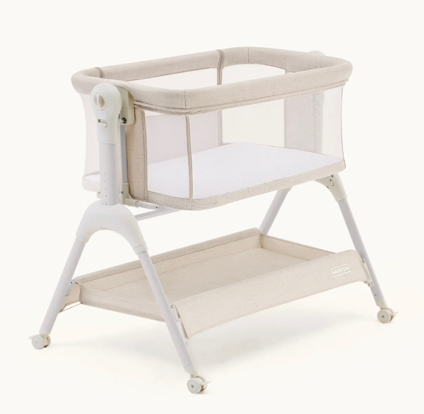 Harppa Cuddly Sway 3-in-1 Rocking Baby Bassinet & Bedside Sleeper, Anti-Reflux Newborn Cradle Bed