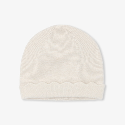 Baby girl lined knitted hat