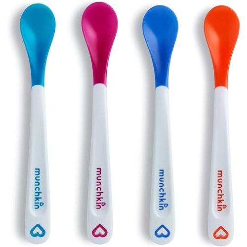 Munchkin® White Hot® Safety Baby Spoons, BPA Free, 4 Pack, Polypropylene