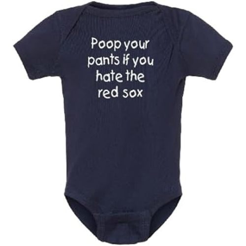 Poop Your Pants if You Hate the Red Sox Funny Yankees Fan Baby Bodysuit
