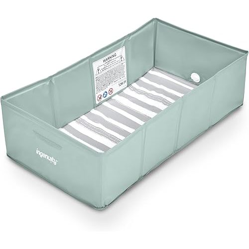 Ingenuity Tuckaway Toddler Folding Tub, Converts Shower to Tub, Folds to Store, Easy to Clean, No Assembly Required, Portable Baby Bathtub for Travel, 12M-5Y
