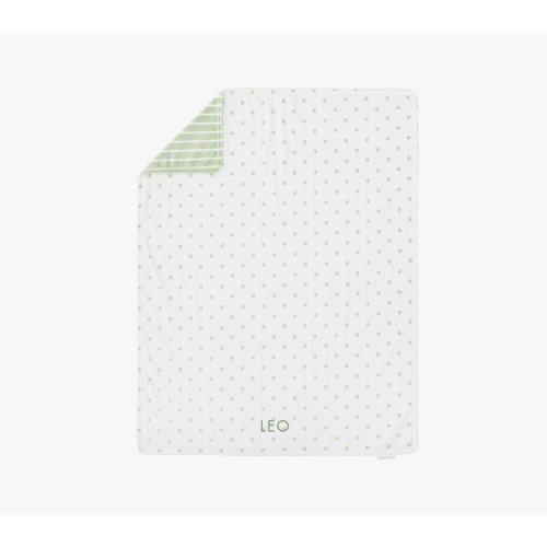 Dot & Stripe Chamois Baby Blanket
