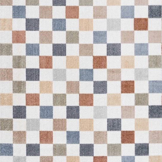 Boutique rugs - Alie Colorful Checkered Washable Rug | Colorful Checkered Rug