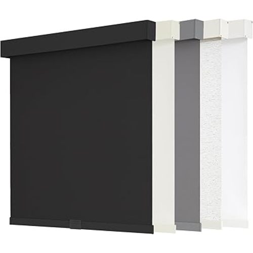 AOSKY Cordless Blackout Roller Shades, 58" W x 72" H, Black