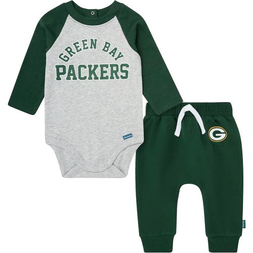 Gerber Baby NFL Onesie Bodysuit and Jogger Set, Packers, 6-9 Months