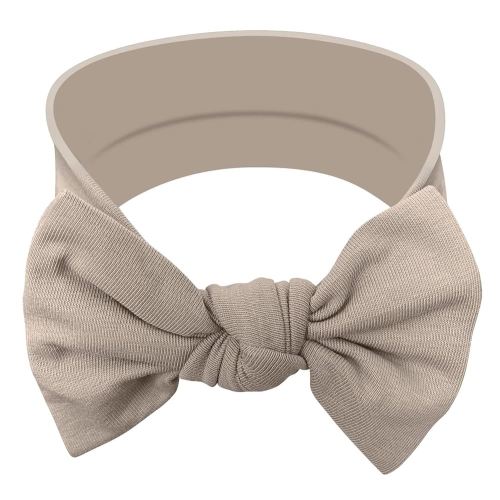 Baby Girl Headbands-Infant,Toddler Cotton Handmade Hairbands with Bows Child Hair Accessories (Dark Beige)