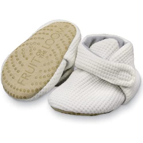 Fruit of the Loom Cozy Thermal Wrap Booties with Non-Skids for Baby Girls, Boys, Unisex