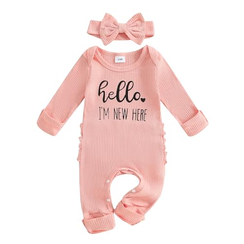 Mieeyali Daddys Girls Baby Clothes Newborn Outfit Girl Coming Home Clothes Funny Letter Jumpsuit Knit Romper Preemie Clothes