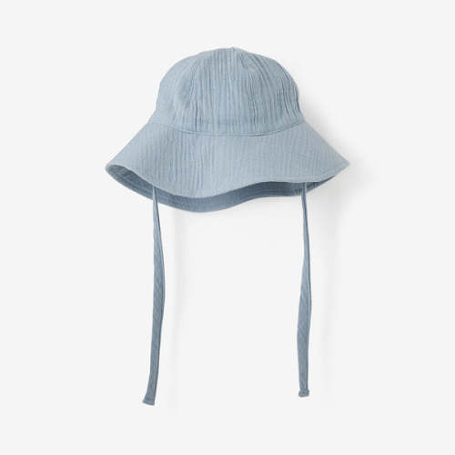 Stone Blue Organic Muslin Sun Hat | Elegant Baby