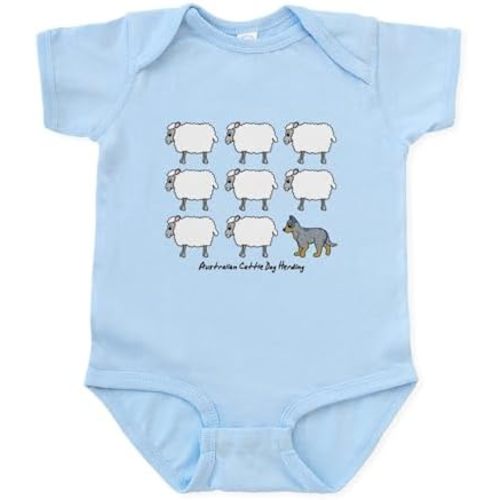 CafePress Cartoon Blue Heeler Herding Infant Bodysuit Cute Infant Bodysuit Baby Romper