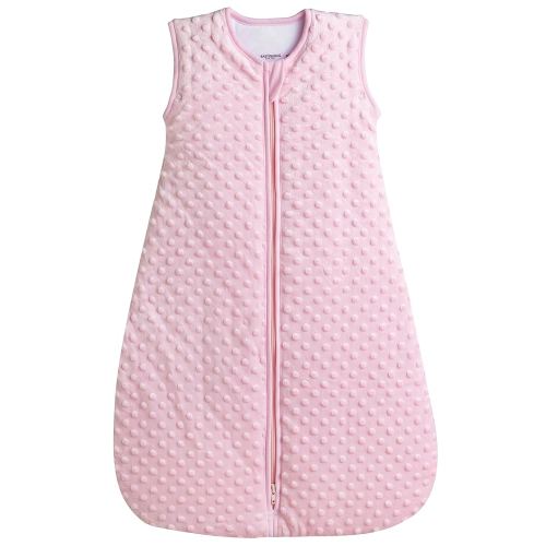 BABYINABAG Very Warm 2.5 Tog Quilted Winter Model Baby Sleep Bag or Sack, Plush Minky Dot for Infants and Toddlers (Small (3-11 mos))