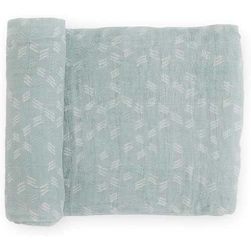 Little Unicorn Premium Cotton Swaddle Baby Blanket | Breathable Fabric | for swaddling, Play, Nursing & More (Misty Field)