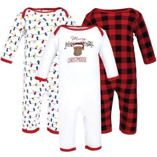 Hudson Baby Infant Boy Cotton Coveralls, Christmoose, 12-18 Months