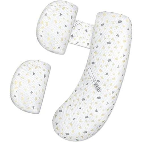 Pregnancy Pillow - Maternity Pillow with Adjustable and Removable Cooling Cover, Pregnancy Pillows for Sleeping - Support for Back, Legs, and Belly of Pregnant Women (Grey)