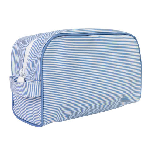 The Dopp Kit in Navy Mini Stripe