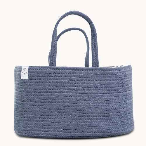 Rope Diaper Caddy in Folkstone Grey