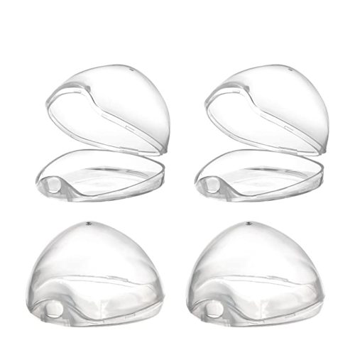 Accmor Pacifier Case, Pacifier Holder Case, Pacifier Container for Travel, BPA Free, Transparent, 4 Pack - 4 Count (Pack of 1)