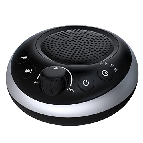 (2024 Upgrade)Rechargeable Portable Brown Noise Machine 2000mAH Large Battery Sound White Noise Machine 30 Soothing Sounds for Baby Kids Adults Sleep Machine Auto-Off Timer for Travel Camping and Home