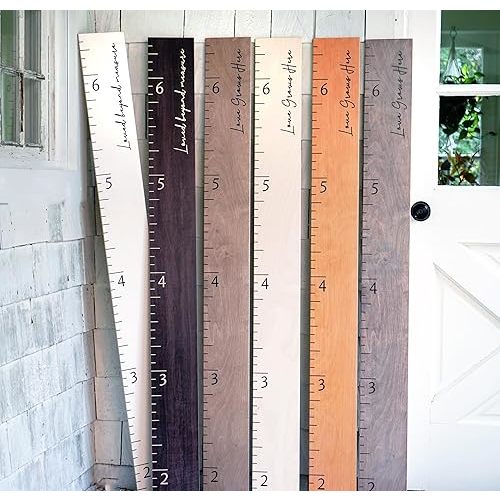 HEADWATERS STUDIO Personalized Growth Chart for Wall - Kids Height Ruler, Wooden Growth Chart for Kids, Wall Ruler for Kids Height Measurement and Height Growth Chart for Home - Kids Sizing Chart