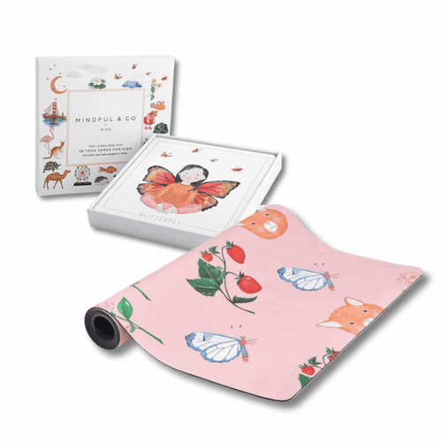 Kids Yoga Bundle - Yoga Mats & Flash Cards