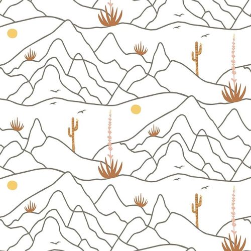 Premium Peel and Stick Wallpaper, Designer Contemporary Wallpaper for Bedroom, Dorm Room Essentials, Self Adhesive, Vinyl, 30.75 Sq Ft Coverage (Desert Afternoon Collection, Papaya)